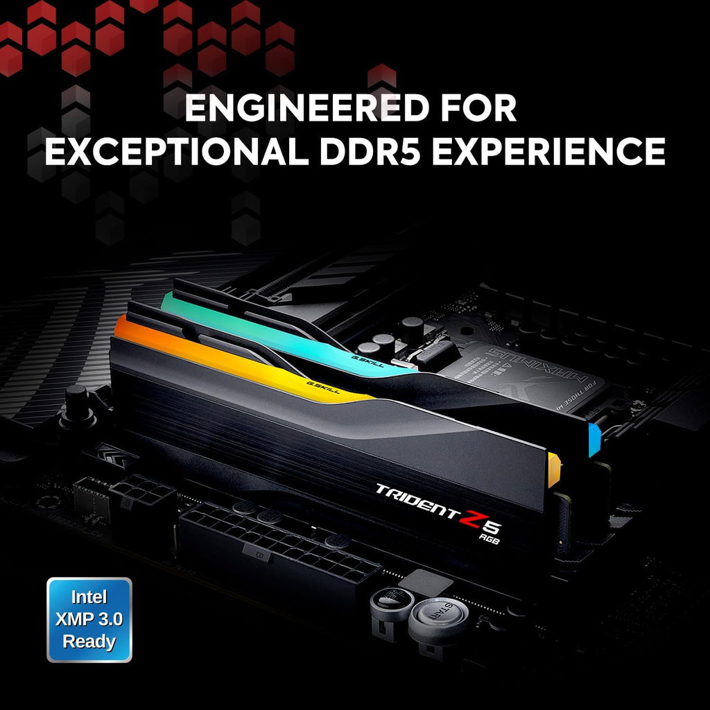 G.SKILL Trident Z5 RGB DDR5 RAM 64GB (2x32GB) 5600MT/s CL36 Desktop Memory UDIMM Matte Black Q549