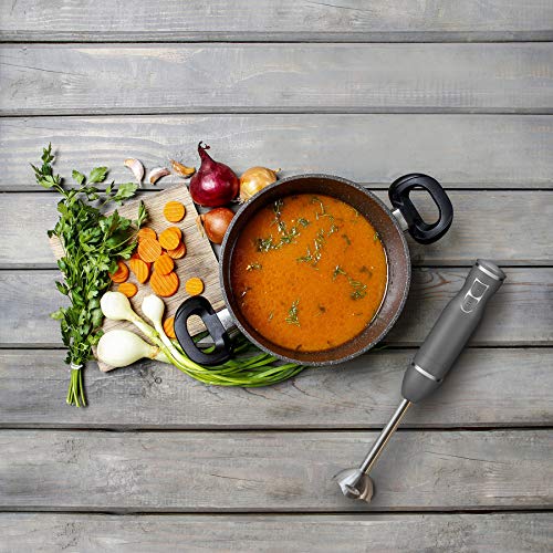 Chefman Immersion Hand Blender, 300W, Stainless Steel Shaft, Turquoise D856