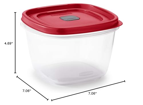 Rubbermaid Easy Find Lids 7-Cup Food Storage Container, Racer Red, 2-Pack W928680
