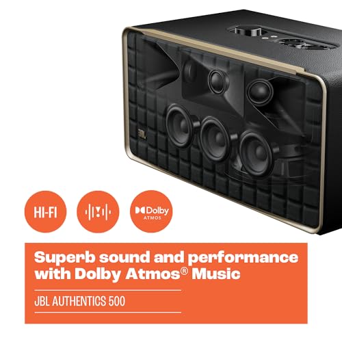 JBL Authentics 300 Retro Wireless Bluetooth/WiFi Home Speaker with Built-in Battery E620411