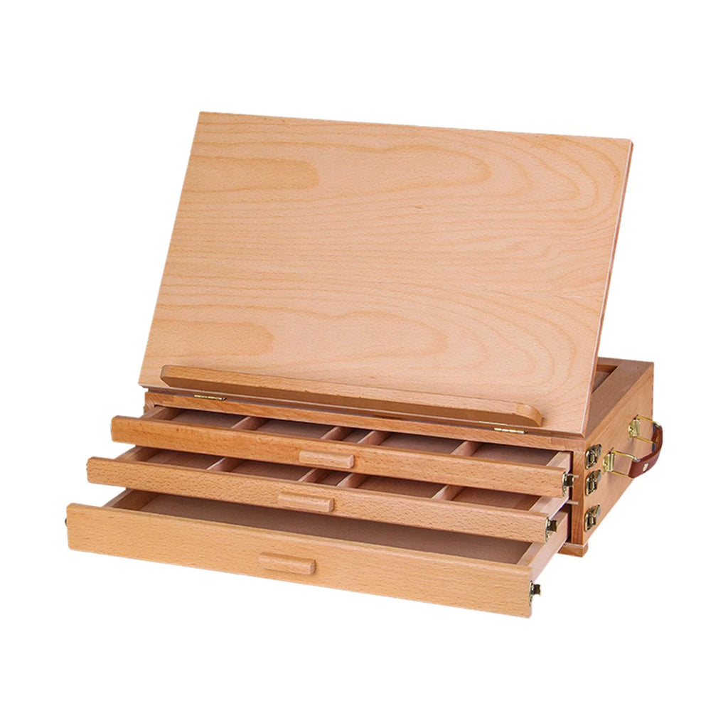 Wood Adjustable Drawing Table Desk Easel 40x27CM B605136