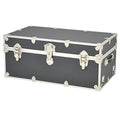 Rhino Trunk & Case Large Armor College Trunk - Secure Dorm Storage Chest - Ideal Footlocker for Students - Strong Trunks with 1000+ Pounds Sitting Capacity 32"x18"x14" (Wine)