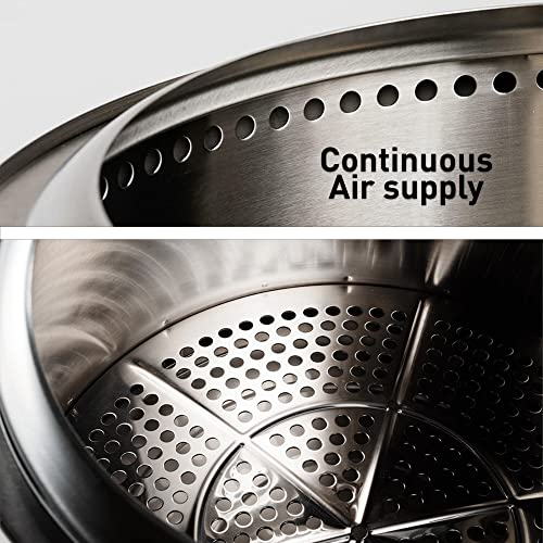 Solo Stove Ranger Cast Iron Wok Cooking Bundle 2.0 Portable Smokeless Fire Pit with Stand and Woktop A388150