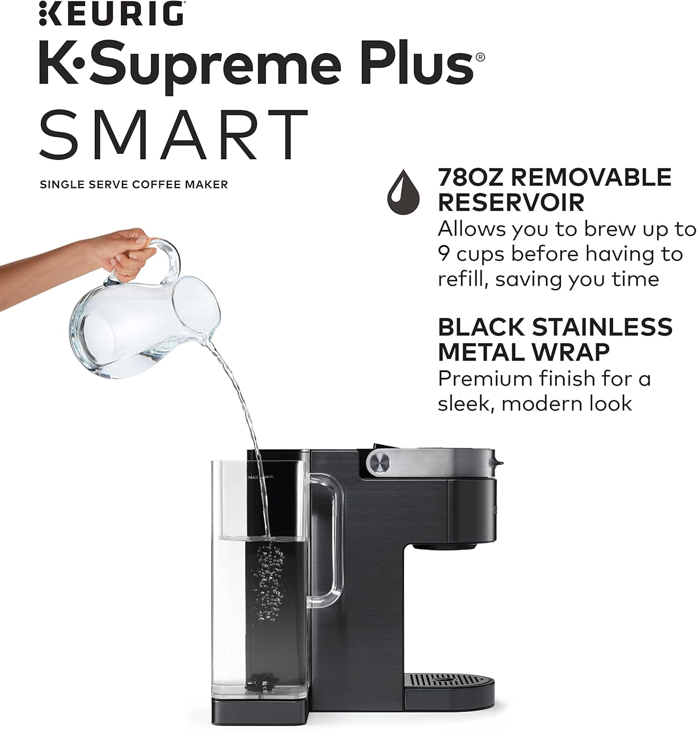 Keurig K-Supreme Plus SMART Single Serve Coffee Maker with Dunkin' Original Blend, 60 K-Cup Pods T51514