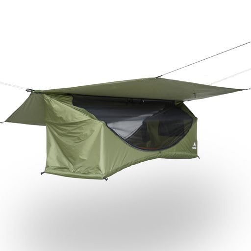 Haven Tents Lay Flat Hammock Tent with Mosquito Net, Insulated Pad and Rainfly M380