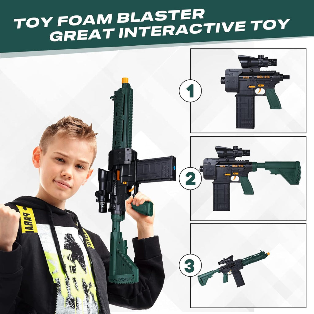 Foam Blaster Toy Gun with Soft Bullets for Kids Outdoor Games I1385