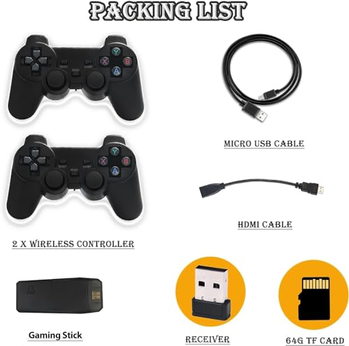 ZeroStory Retro Game Console Stick with 20000+ Games and 2 Wireless Controllers C698597