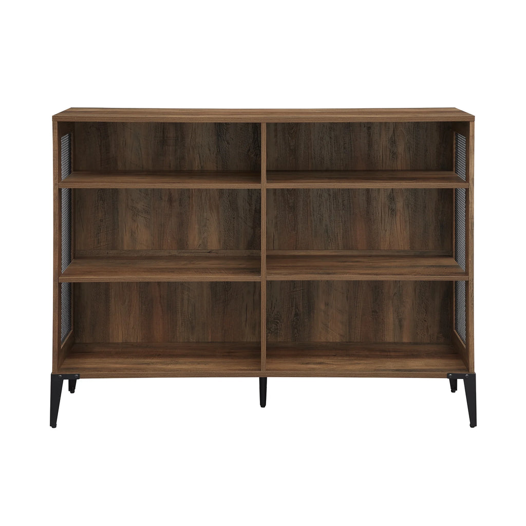 Walker Edison Designs Jeremy 6-Shelf Reclaimed Bookcase Barnwood X8525
