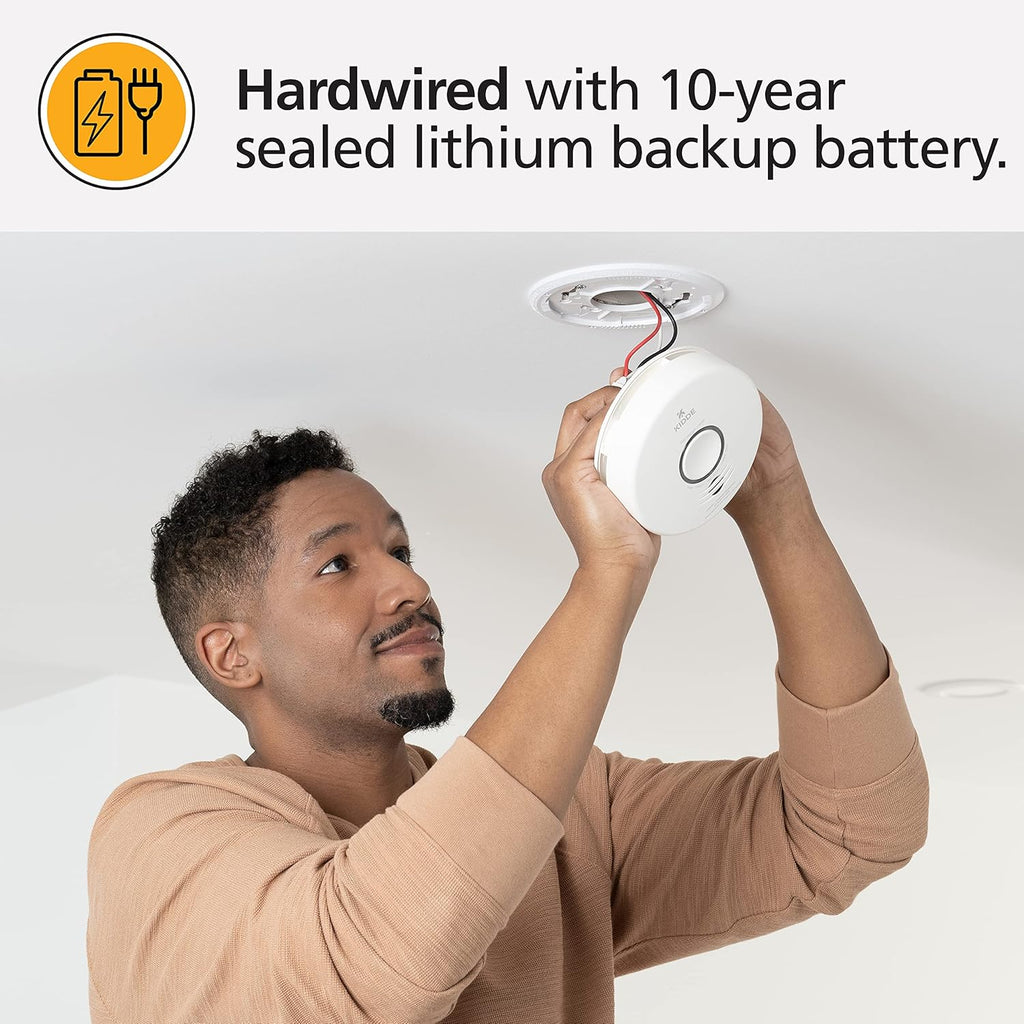 Kidde Smart Smoke Detector WiFi Hardwired with Battery Backup, 2 Pack A8505