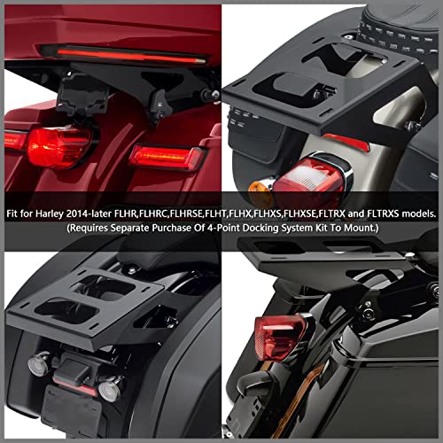 Detachable Tour Pack Luggage Rack for Harley Davidson Touring 2014-2021, Black F339