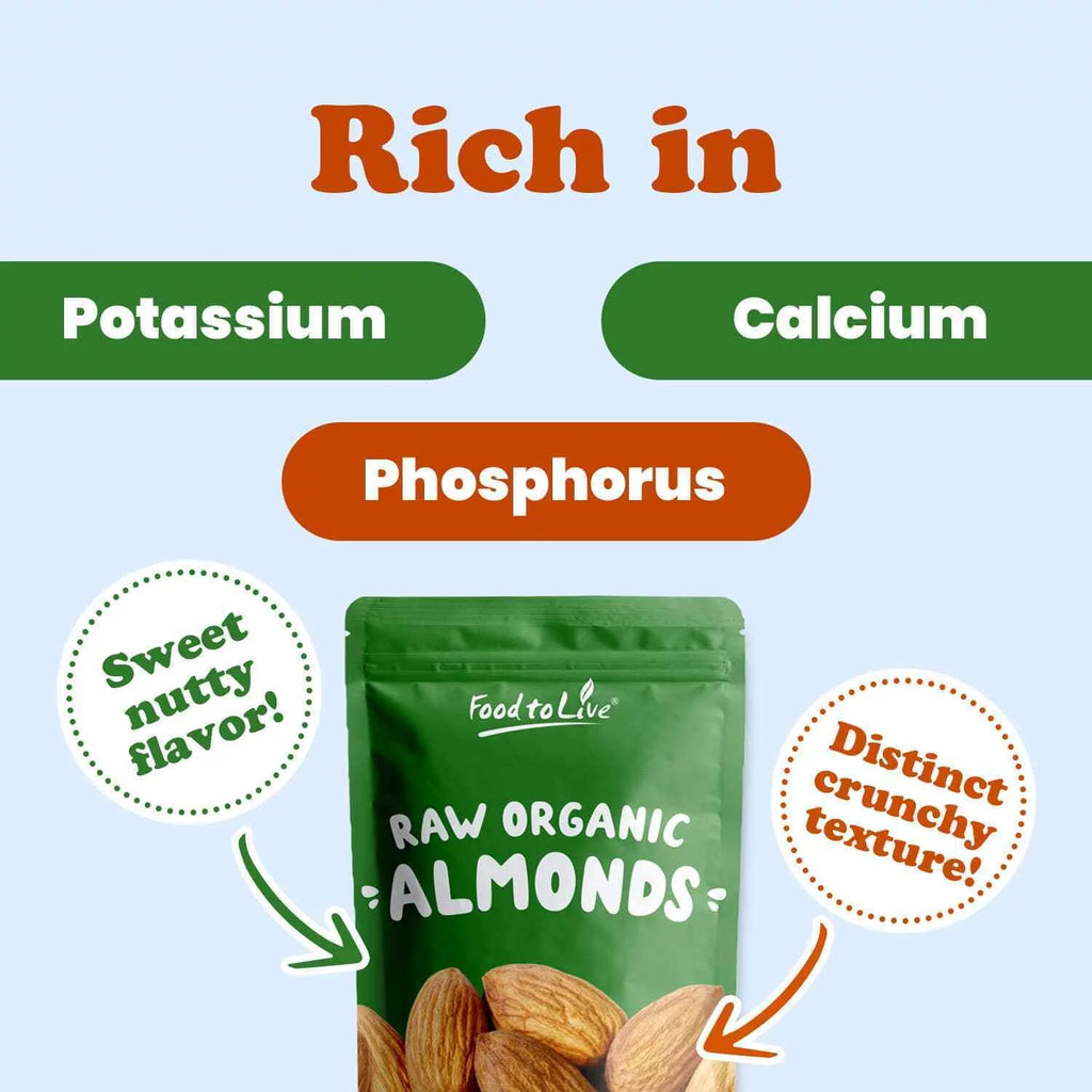 Organic Italian Raw Almonds, 3 Pounds by Food to Live X334536