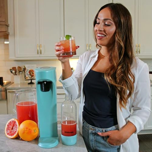 Drinkmate OmniFizz SPARKLE UP BUNDLE, Sparkling Water and Soda Maker, Arctic Blue C6048