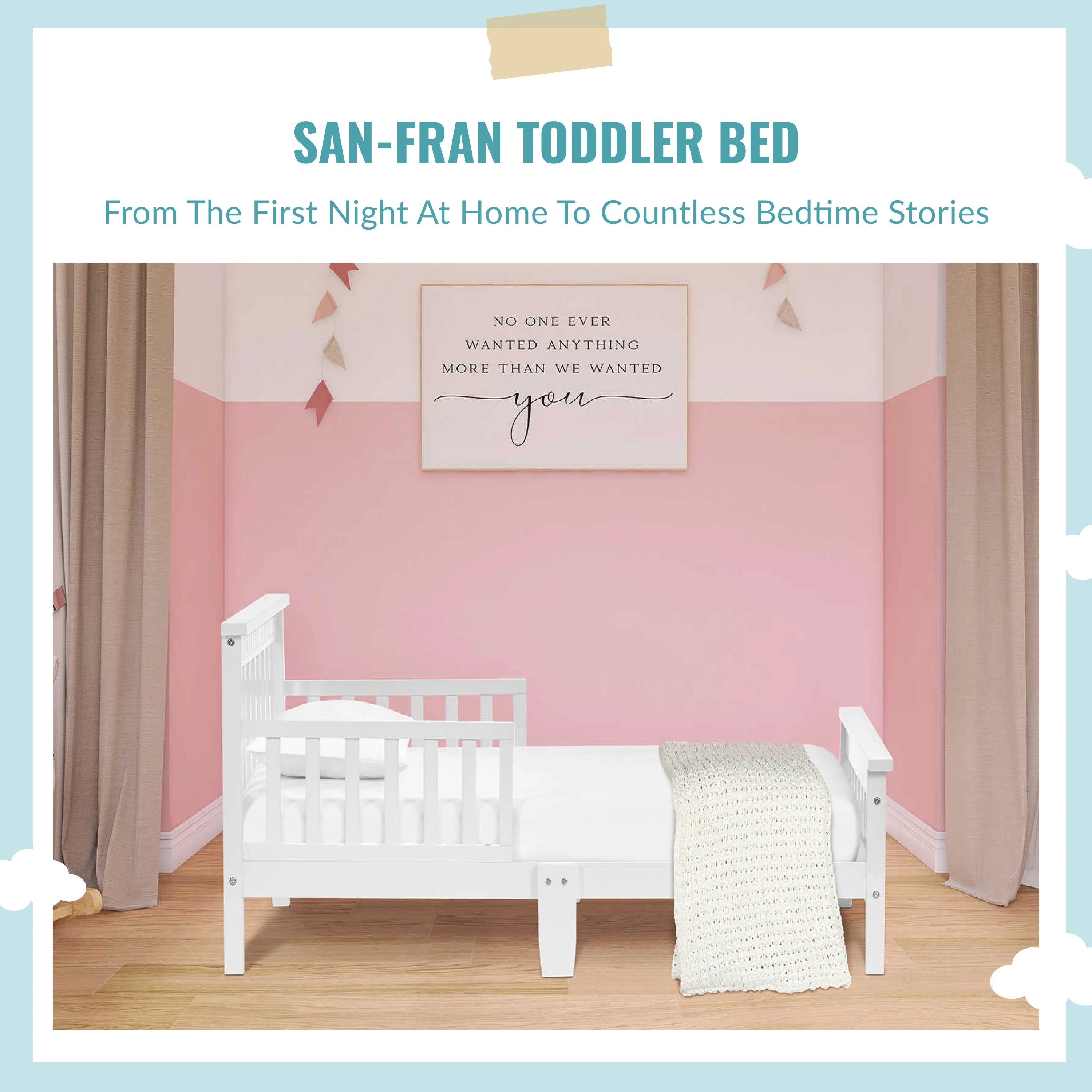 Dream On Me San-Fran Toddler Bed White R29133