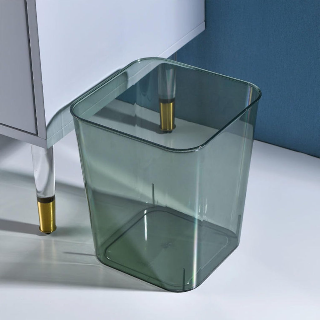 Acrylic Trash Can, Transparent Large Capacity Wastebasket for Bathroom, Kitchen, Office B42804