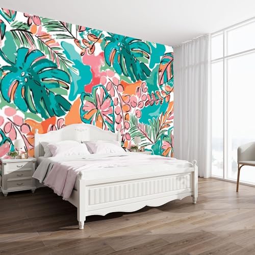 3D Wallpaper Watercolor Botanical Floral Self Adhesive Wall Mural Sticker U9295
