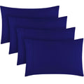 Mellanni Pillow Cases Standard Size Set of 4 - Iconic Collection Bedding Pillowcases - Soft, Cooling Pillow Covers - Envelope Closure (4 PC Standard / Queen 20" x 30", Royal Blue)