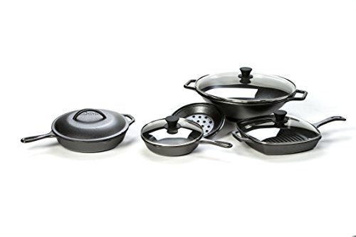 Lodge 5 Quart Pre-Seasoned Cast Iron Deep Skillet with Handles E5288