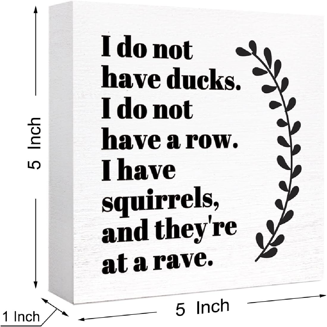 Funny Wood Box Sign I Do Not Have Ducks Desk Décor for Office J695