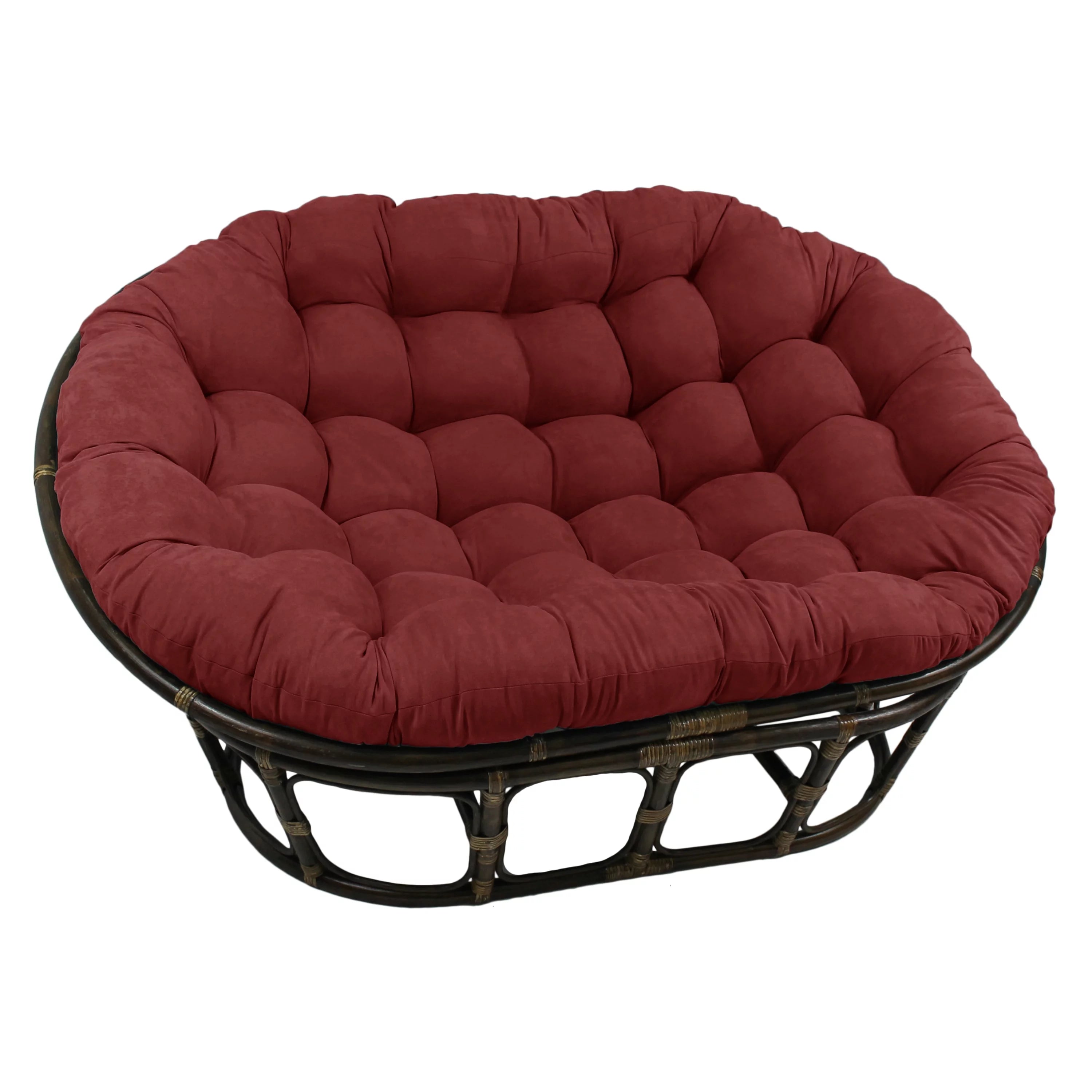 Blazing Needles Oversize Papasan Chair Micro Suede Cushion Green V57409