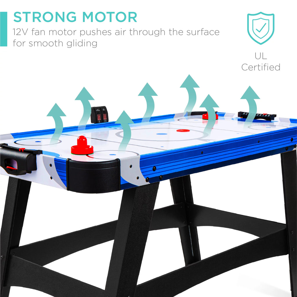 Best Choice Products 58in Mid-Size Air Hockey Table with LED Score Board U85051