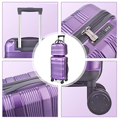 28" Expandable Luggage with TSA Lock, Hard Shell Suitcase, Black X840419