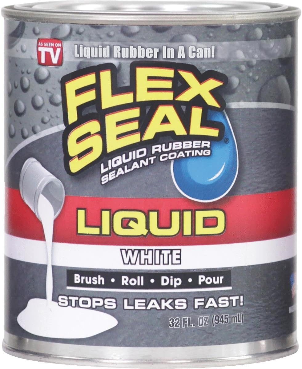 Flex Seal Liquid Rubber, 32 Oz Can, White