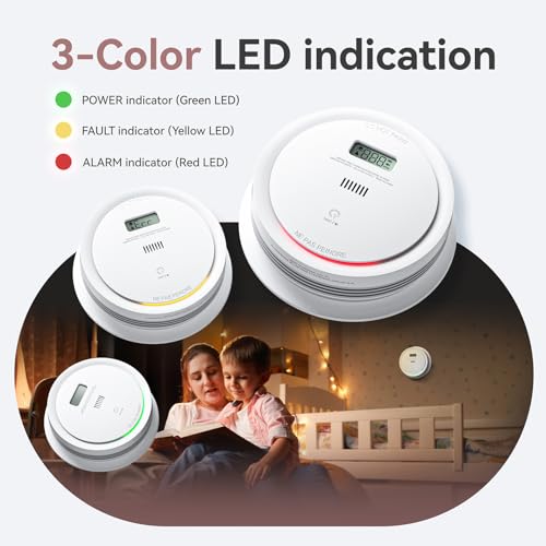 Smoke & Carbon Monoxide Detector Combo, 10-Year Battery, LCD Display, 1 Pack U630