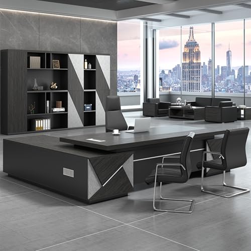94-Inch Executive Desk for Home Office, Modern Computer Workstation F626