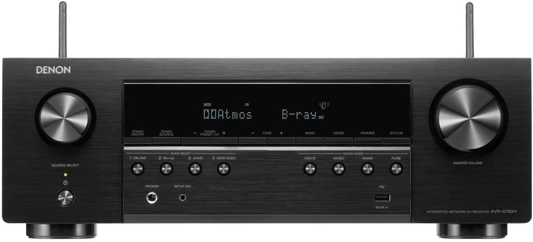 Denon AVR-S760H 7.2-Channel Home Theater AV Receiver 8K Y65499