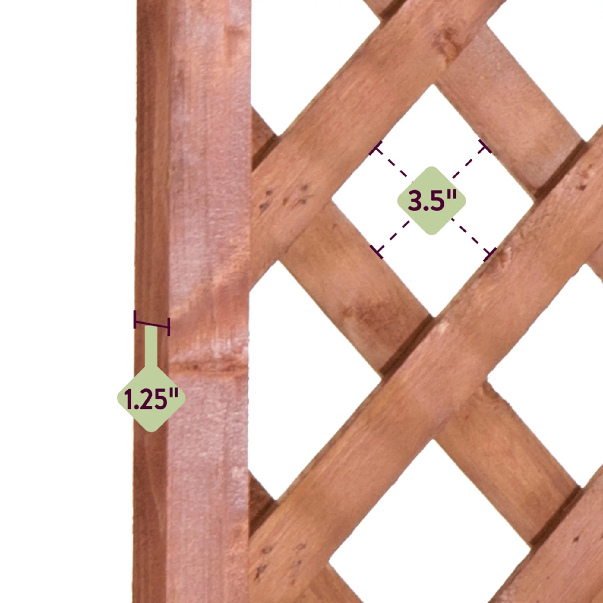 Outdoor Essentials Heirloom 72 in. Walnut-Tone Diamond Lattice Trellis Z7647
