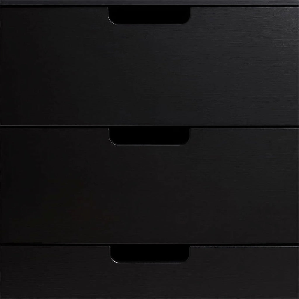 Pemberly Row 6 Drawer Wood Dresser with Cut Out Handles - Black M54744