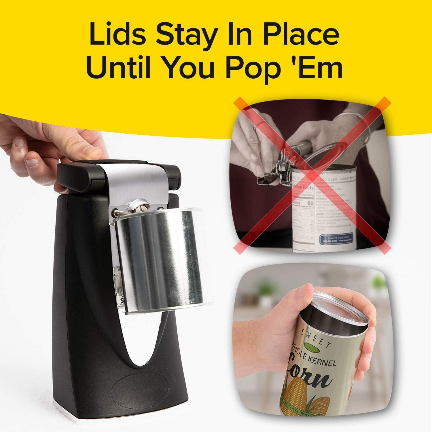 BulbHead Original Safety Can Express Electric Can Opener, 9 Inch, Black X552099