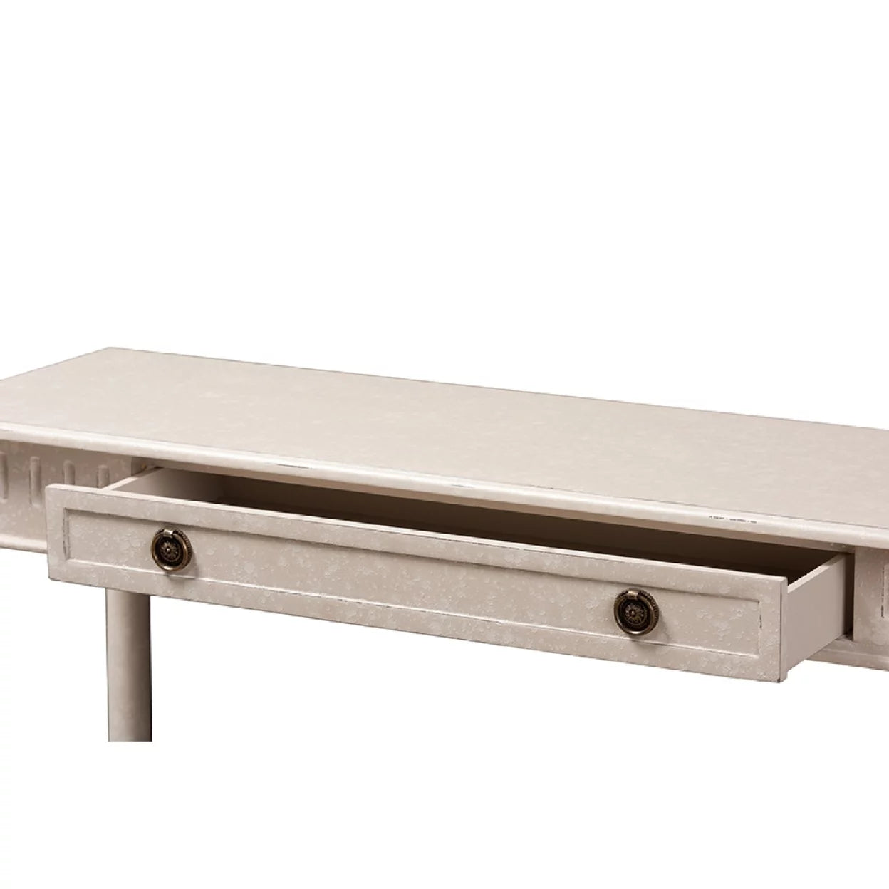 Baxton Studio Ariella Whitewashed 1-Drawer Console Table C7580