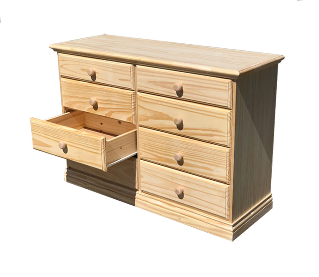 Solid Pine Wood Dresser Chest of Drawers Unfinished B71314