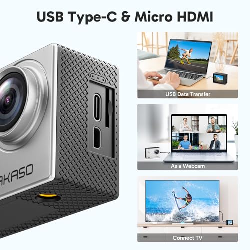 AKASO EK7000 4K30FPS WiFi Action Camera with EIS, 131FT Waterproof O11633