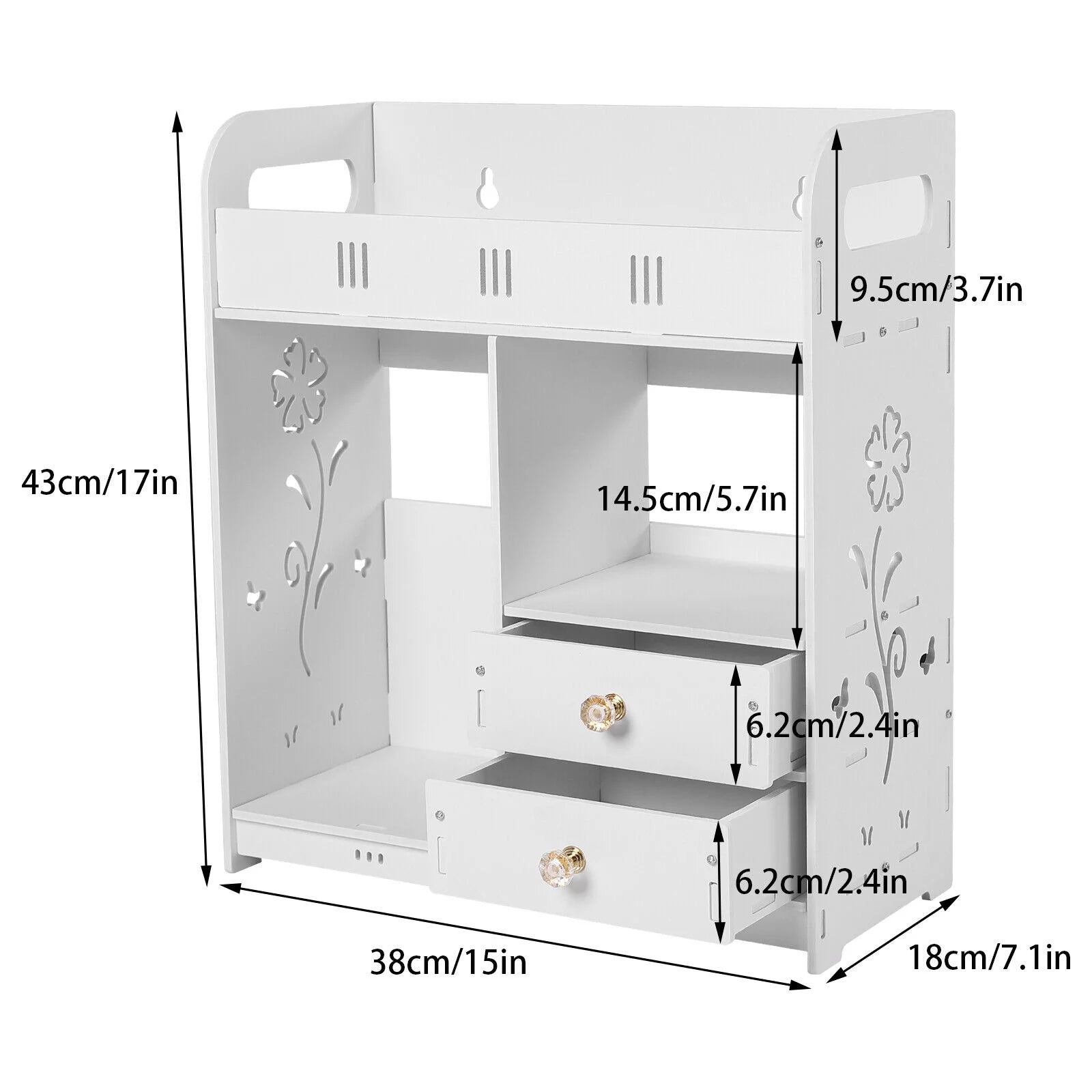 Bathroom Wall Cabinet Wall Mounted Shelf Small F236744