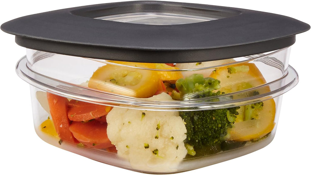 Rubbermaid Premier Easy Find Lids Food Storage Containers, 1.25 Cup, Gray U117161