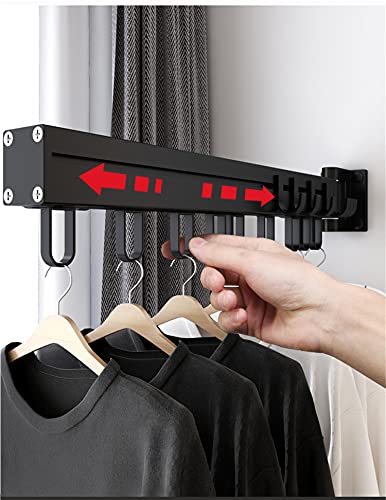 KK5 Clothes Hanger Aluminium Folding Wall Mounted Drying Rack B4991