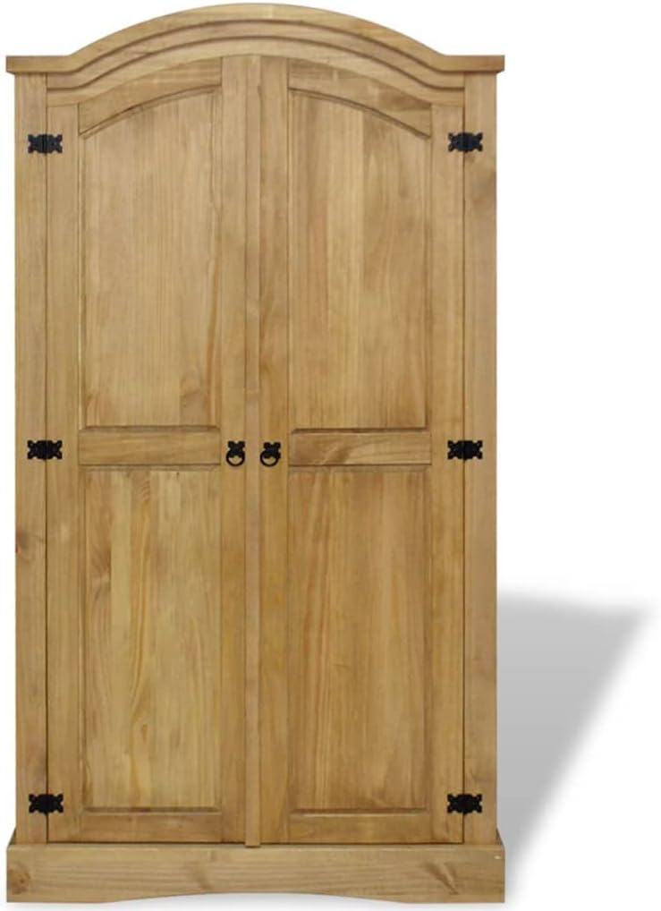Wardrobe Mexican Pine Corona 2 Doors Solid Pinewood E239217