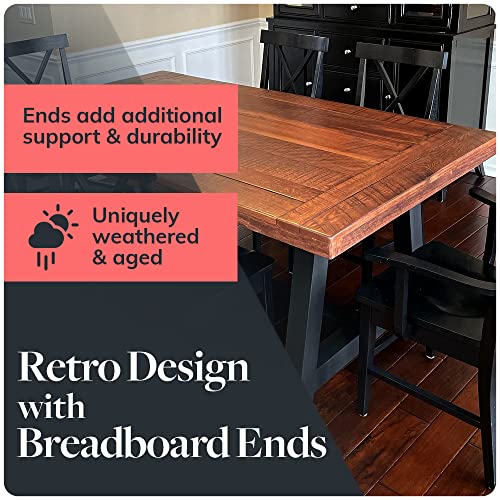 Reclaimed Wood Table Top with Metal Edge, 24" x 48" M9040