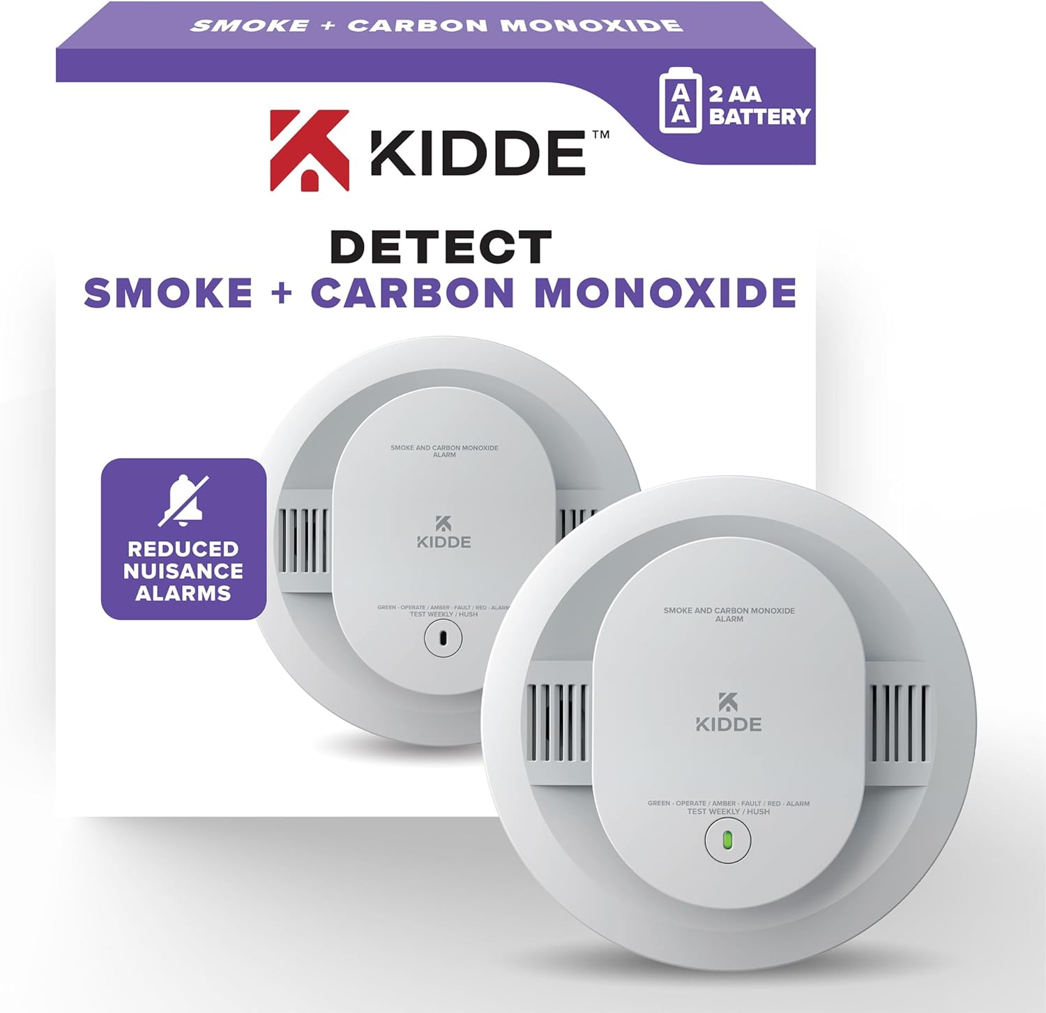 Kidde Smoke & Carbon Monoxide Detector, 10-Year Battery E950