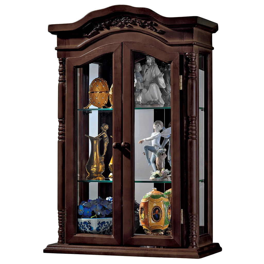 Design Toscano Beacon Hill Hardwood Wall Curio Cabinet F66458