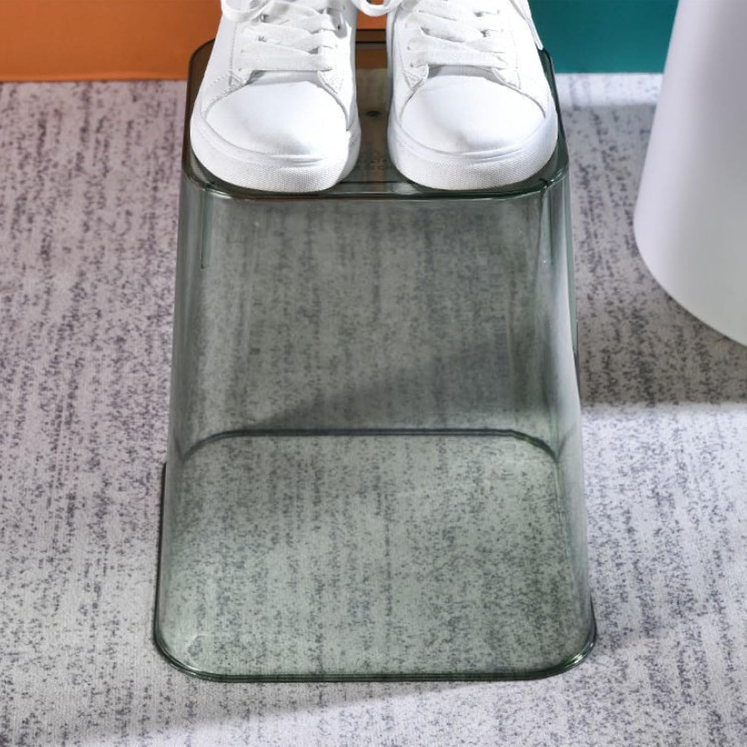Acrylic Trash Can, Transparent Large Capacity Wastebasket for Bathroom, Kitchen, Office B42804