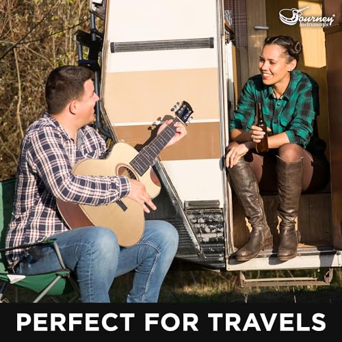 Solid Sitka Travel Guitar PJ410N Acoustic with Patented Collapsible System D2908