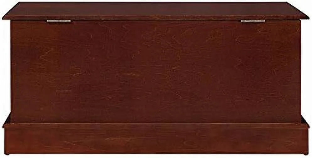Cedar Lined Wood Storage Blanket Chest Trunk, Warm Brown E1208