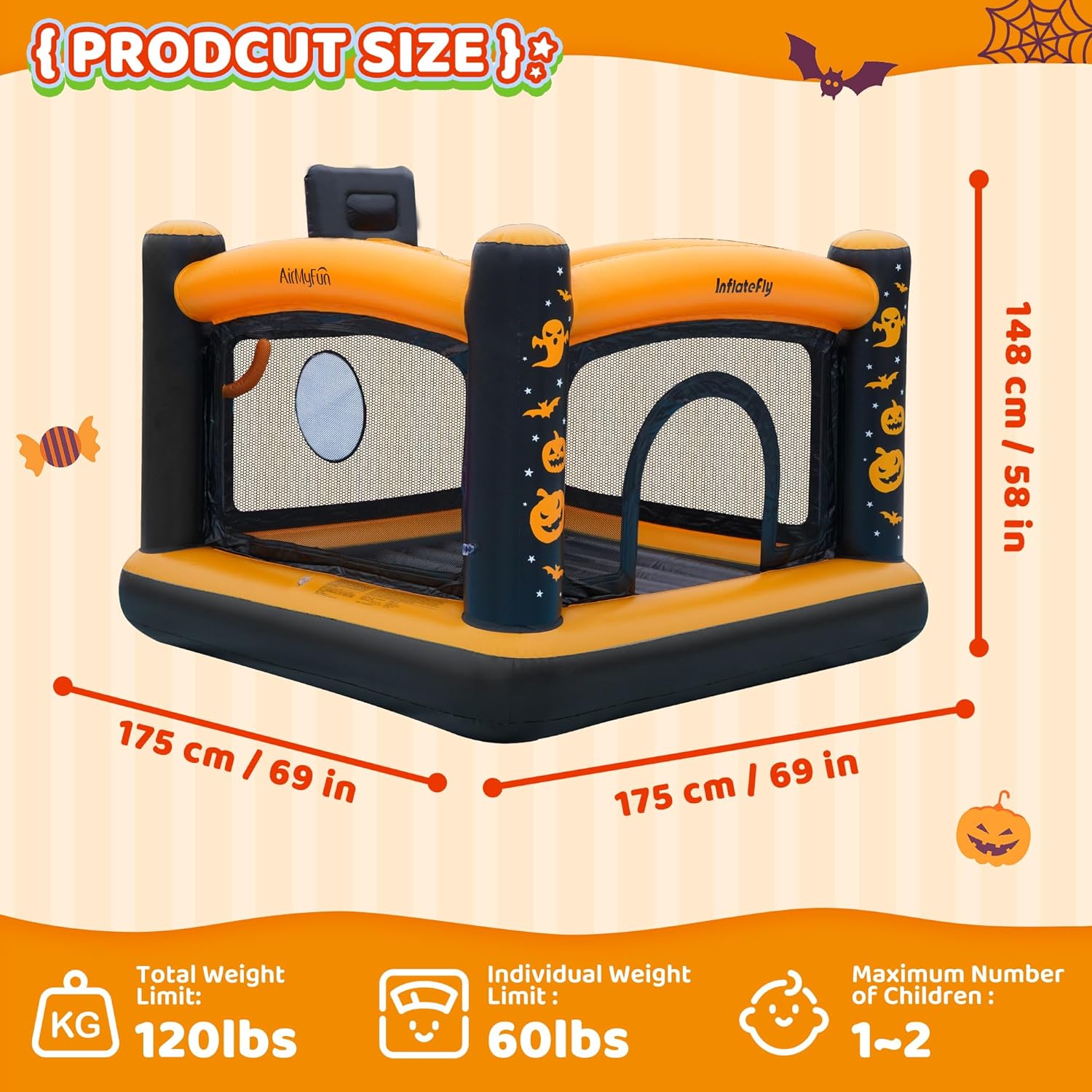 Inflatable Bounce House for Toddlers with Ball Pit and Basketball Hoop U4555