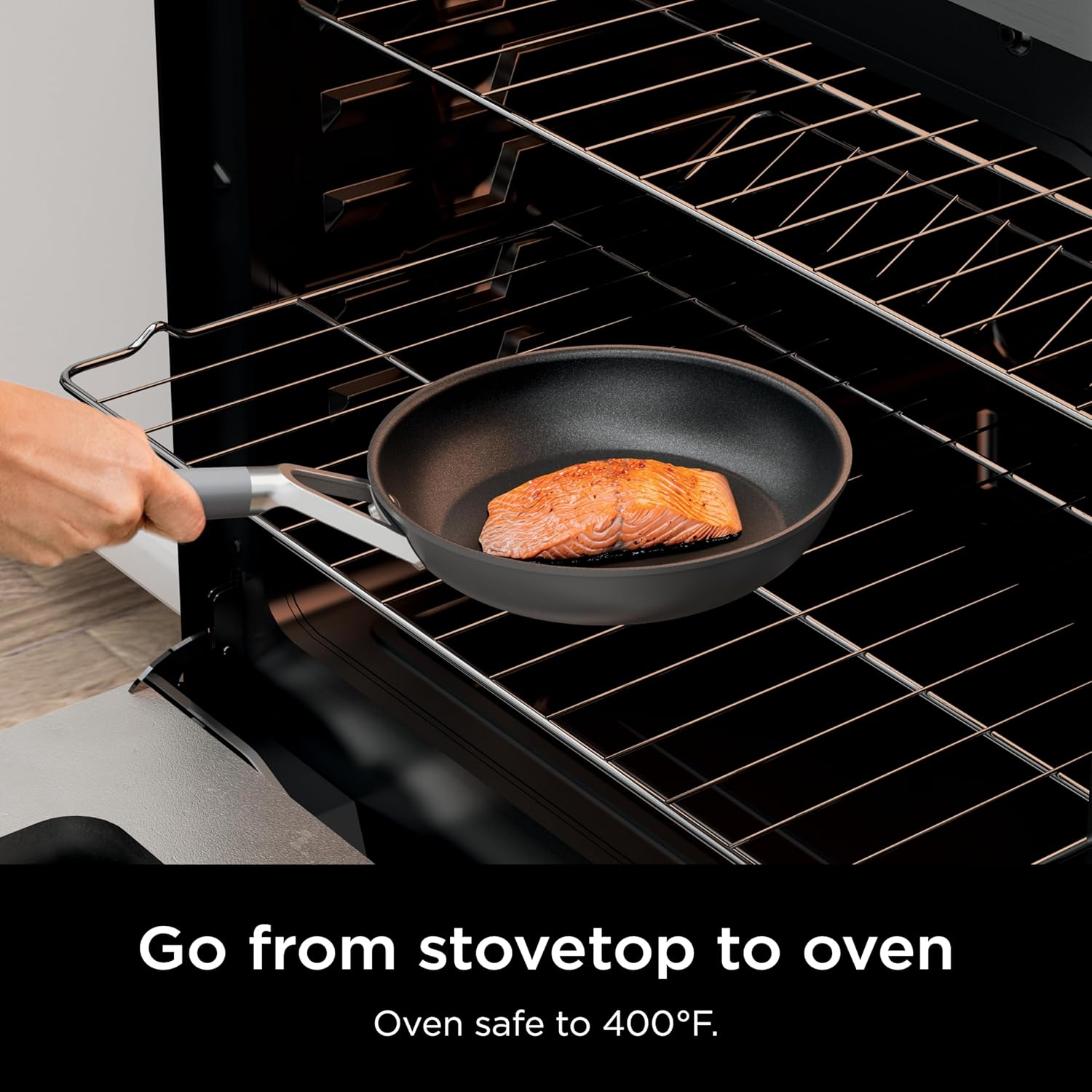 Ninja CW60020 NeverStick Comfort Grip 8" Fry Pan, Nonstick, Grey F43218