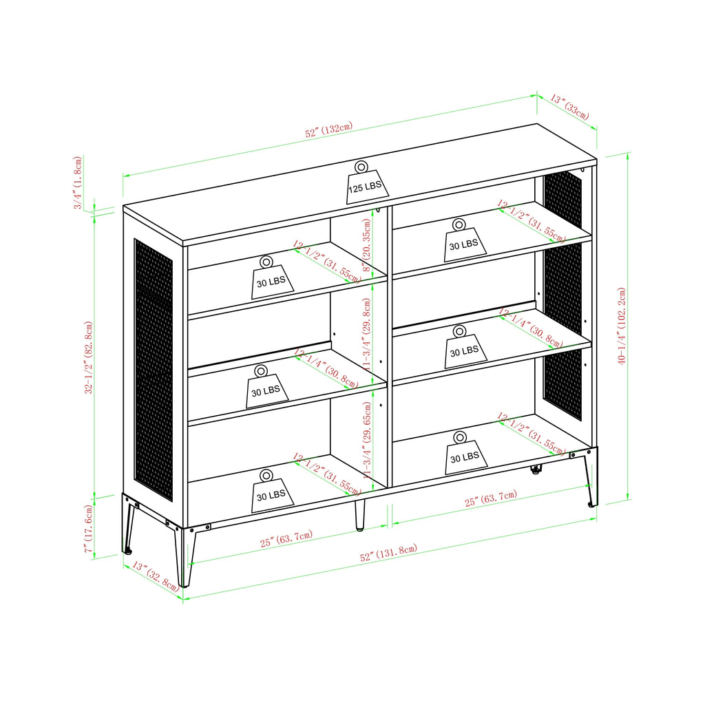 Walker Edison Designs Jeremy 6-Shelf Reclaimed Bookcase Barnwood X8525