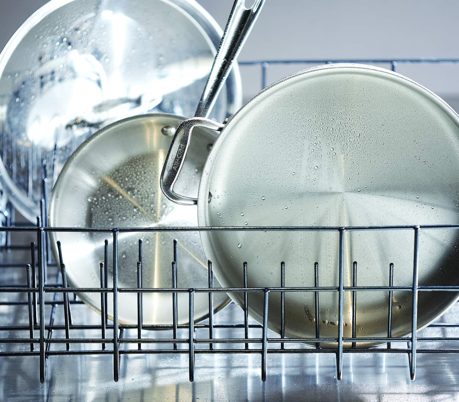 All-Clad D3 Fry Lid 10 Inch Stainless Steel Cookware, Silver K373