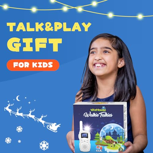 Wishouse Walkie Talkies for Kids Rechargeable 2 Pack Pink Purple I9315